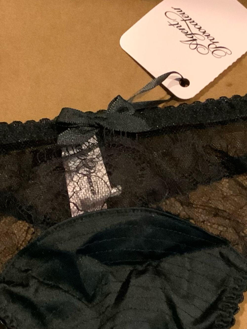 Agent Provocateur Black Lace Panty Sz 4 - Picture 10 of 10
